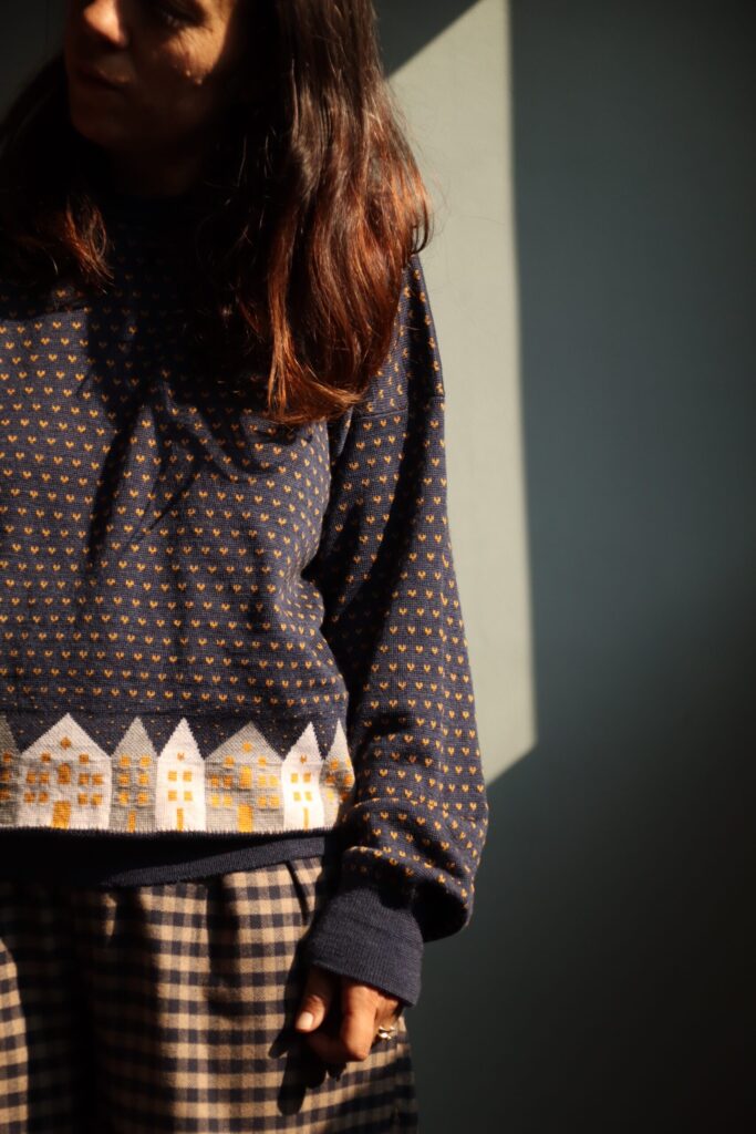Maglione girocollo Casette